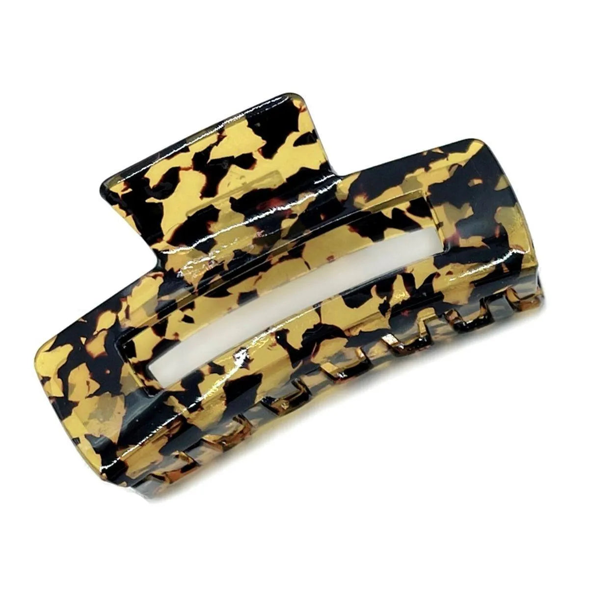 Tortoiseshell Marbled Rectangle Clip Jewelry Bubble