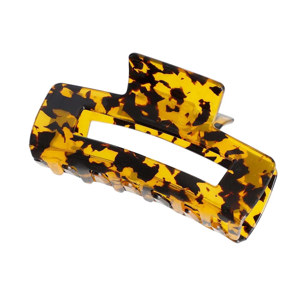 Tortoiseshell Marbled Rectangle Clip Jewelry Bubble