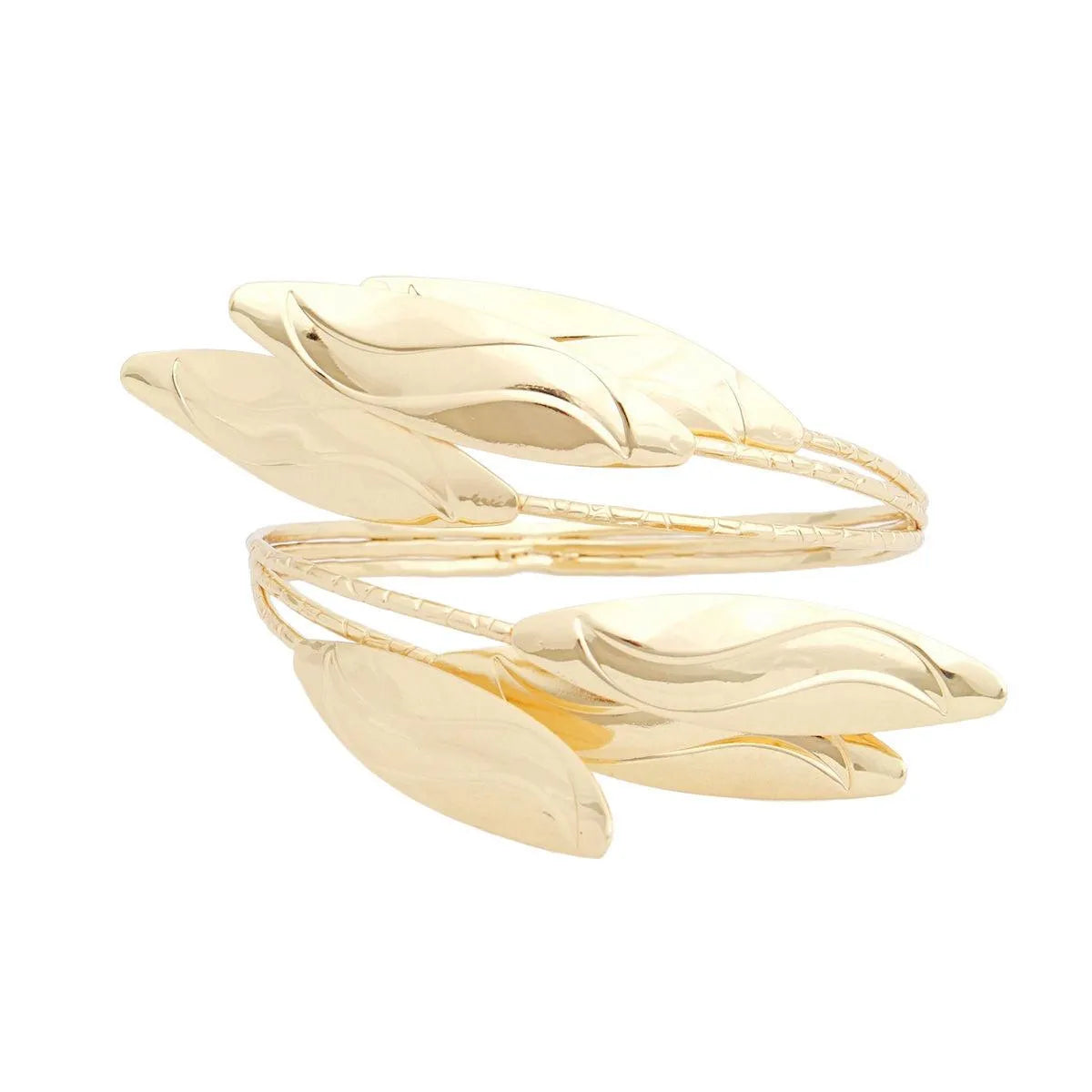 Transform Your Look Gold Leaf Cuff Bracelet Jewelry Bubble