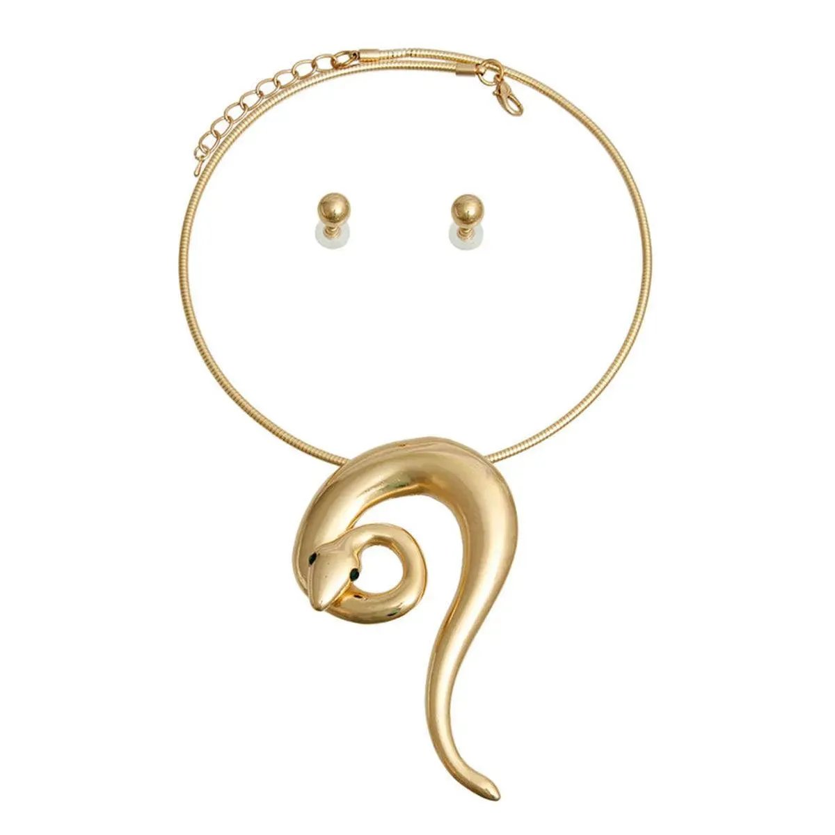 Transform Your Look with a Mesmerizing Gold-Finished Serpent Necklace