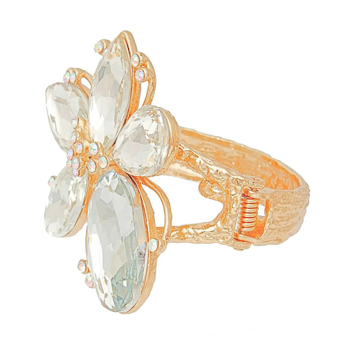 Transform Your Look with a Stunning Gold/Clear Flower Bracelet Jewelry Bubble