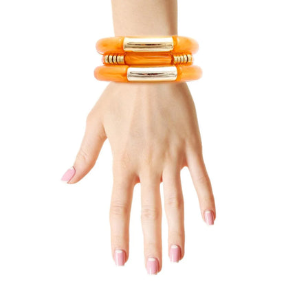 Tube Stretch Bangle: Stylish Set for Any Look Jewelry Bubble