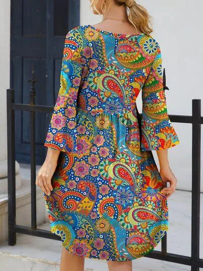 Unleash Your Bold Side in a Multicolor Paisley Print Dress Trendsi