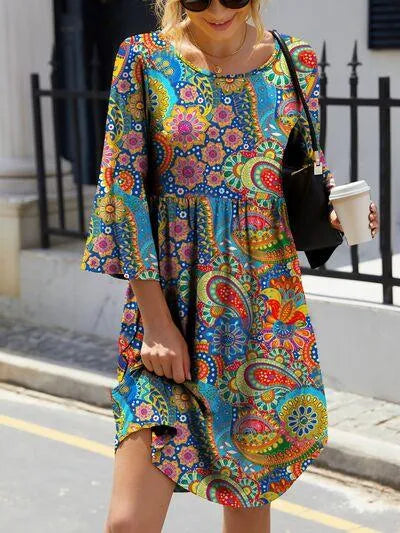 Unleash Your Bold Side in a Multicolor Paisley Print Dress Trendsi