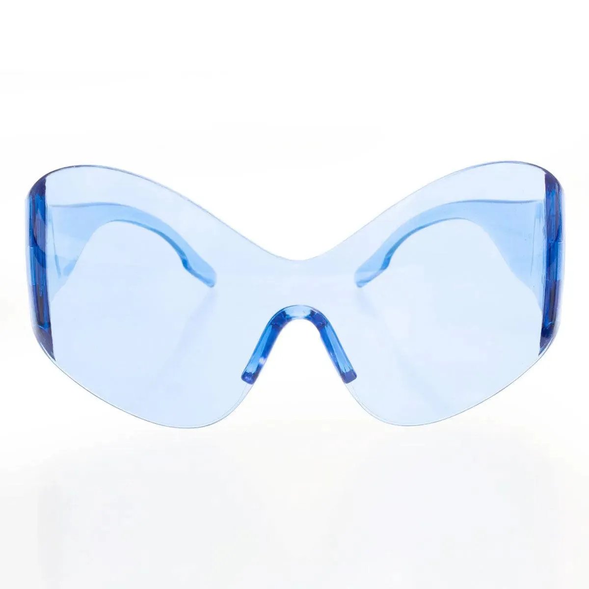 Unlock Style: Trendy Blue Mask Butterfly Sunglasses