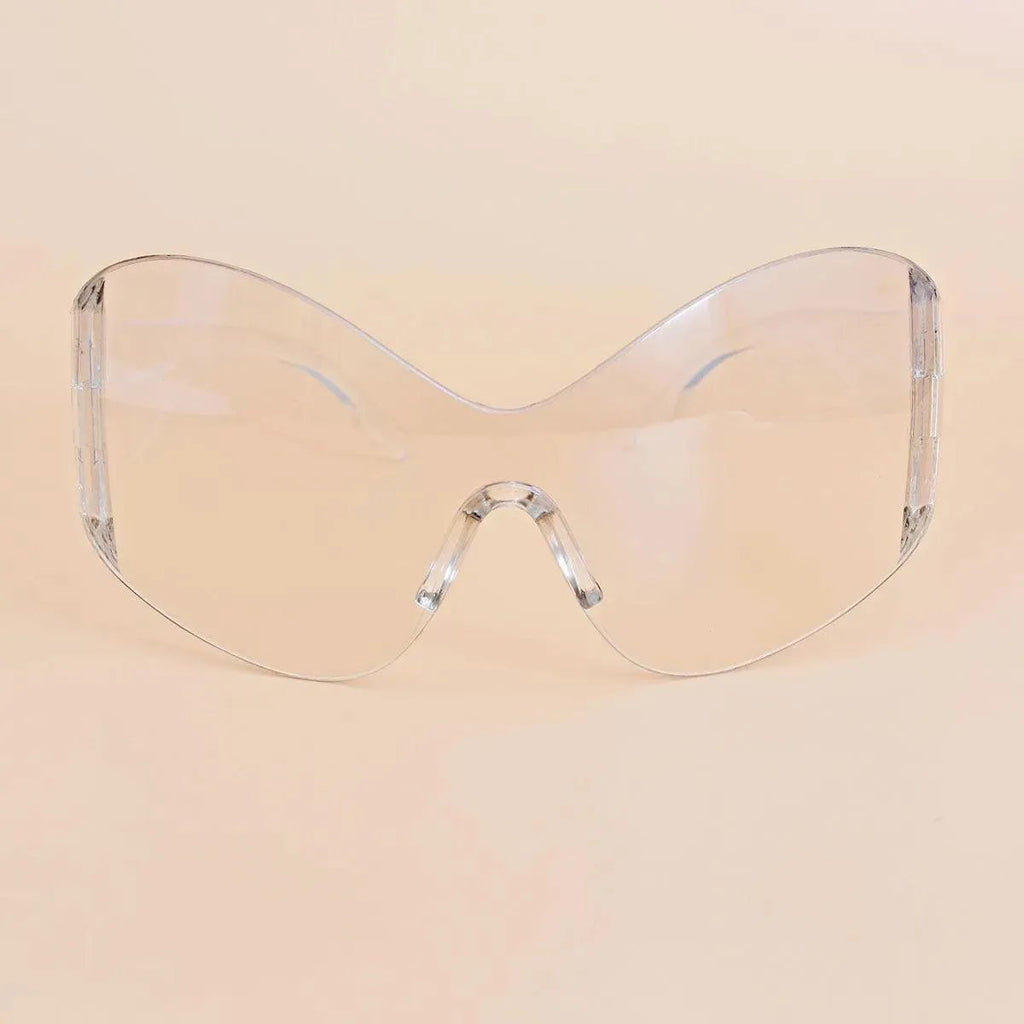 Unlock Style: Trendy Clear Mask Butterfly Sunglasses