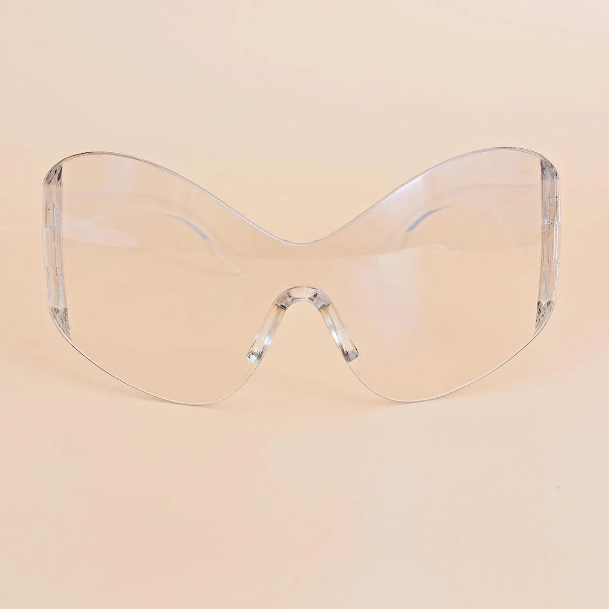 Unlock Style: Trendy Clear Mask Butterfly Sunglasses Jewelry Bubble