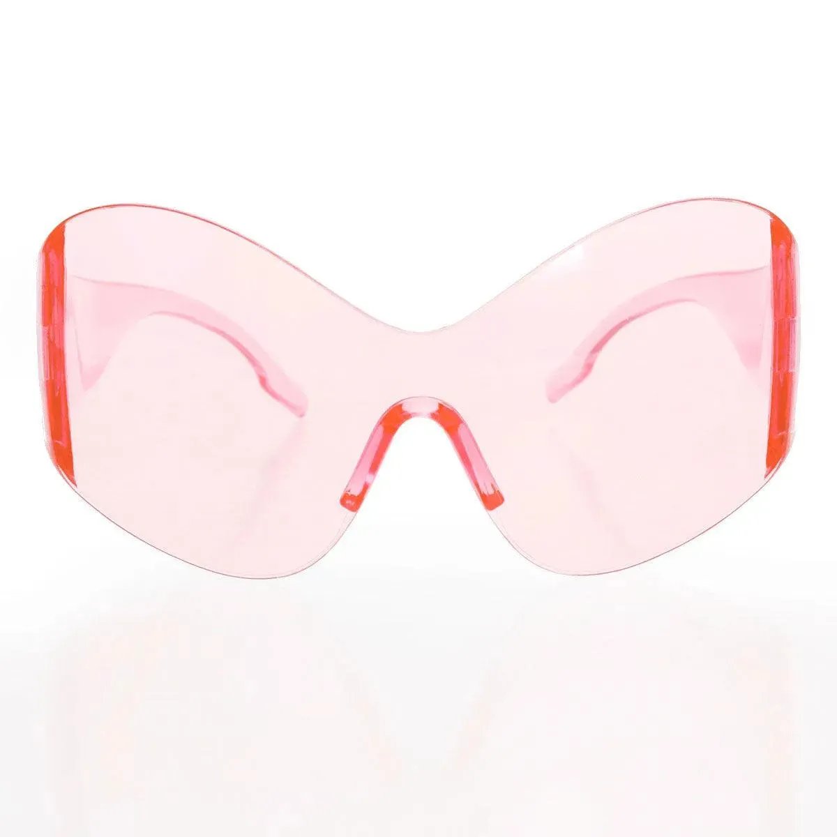 Unlock Style: Trendy Pink Mask Butterfly Sunglasses