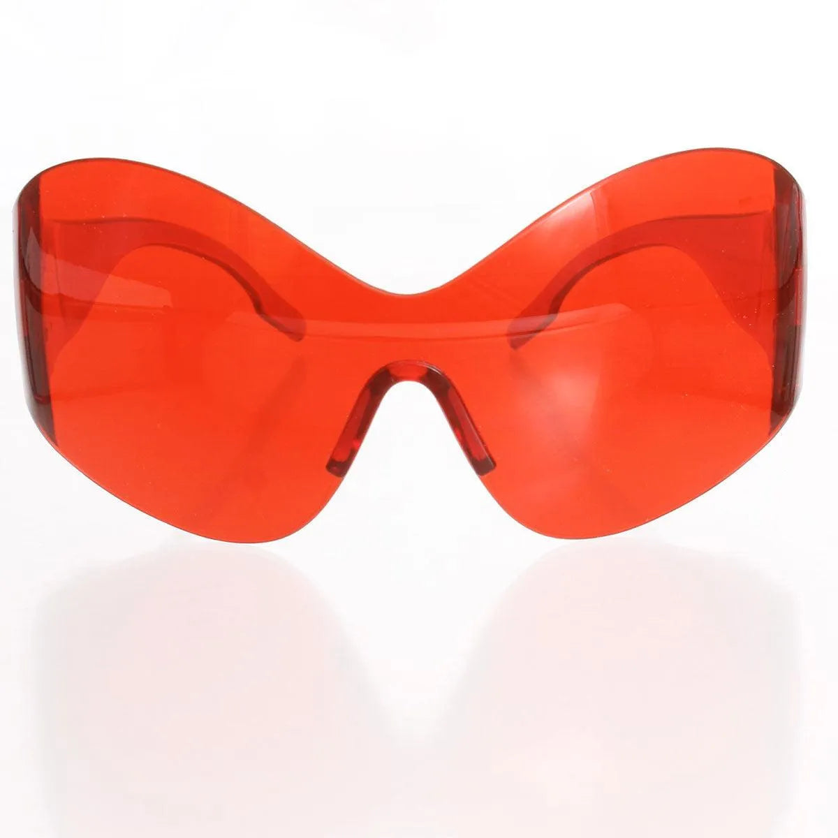 Unlock Style: Trendy Red Mask Butterfly Sunglasses Jewelry Bubble