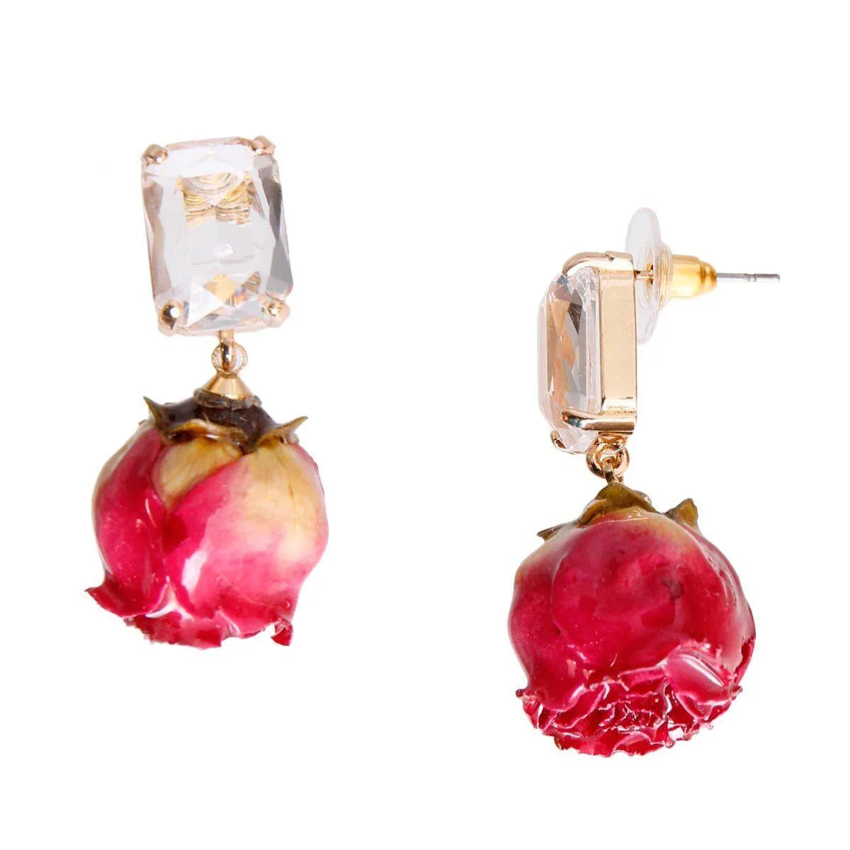 Unveil the Charm: Exclusive Drop Rose Bud Earrings Awaiting You Jewelry Bubble