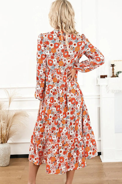 Upgrade Your Wardrobe with a Floral Notched Neck Dress Jewelry Bubble