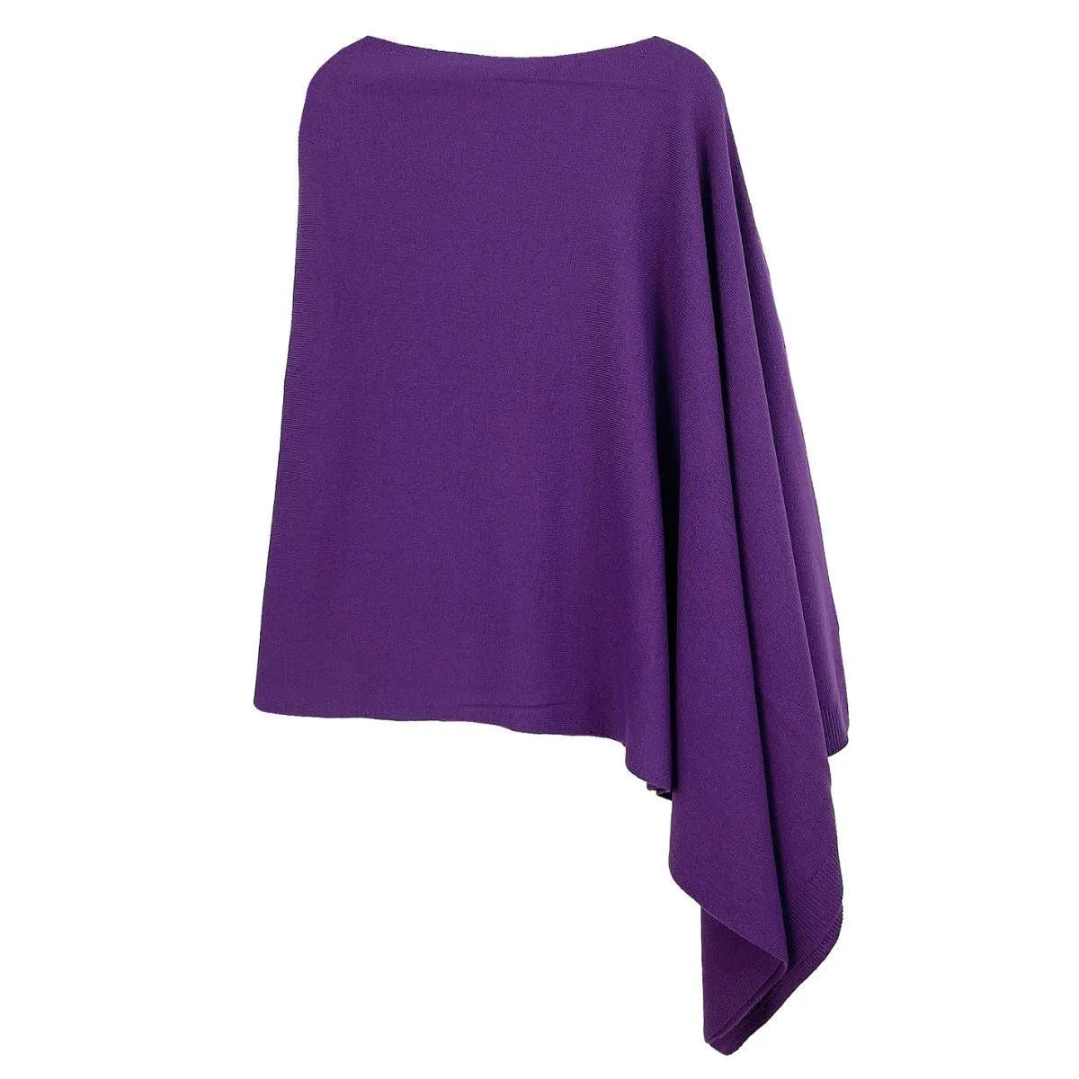 Upgrade your wardrobe with our Chic Purple Scarf Poncho Wrap Jewelry Bubble