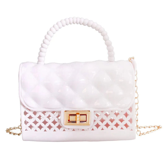 White and Breezy Mini Crossbody Handbag: Unleash Your Inner Fashionista Jewelry Bubble