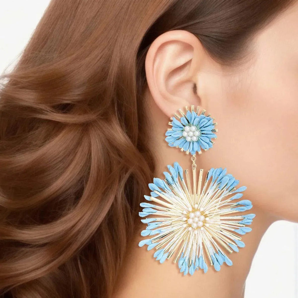 Why You'll Love Our Blue Flower Dangle Earrings – Find Out!