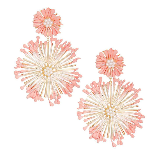 Why You'll Love Our Pink Flower Dangle Earrings – Find Out! Jewelry Bubble