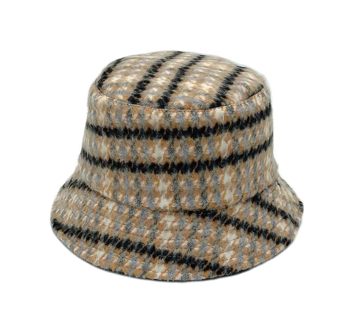 Women's Plaid Bucket Hat Orange/Multi Fashionable and On-Trend
