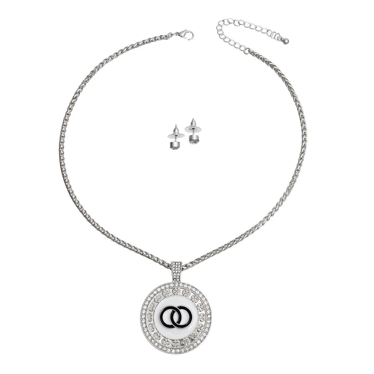 Women's Silver Elegant Infinity Necklaces Pendant Set: Express Timeless Connection Jewelry Bubble