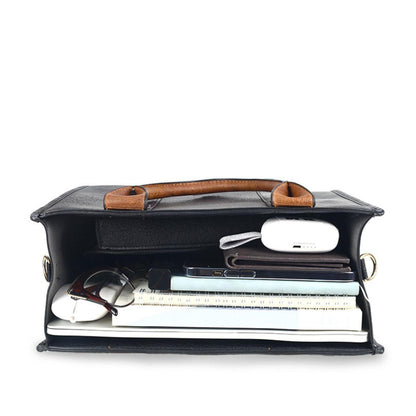 Black Satchel Handbag with Wristlet: Your Perfect Fashion Accessory