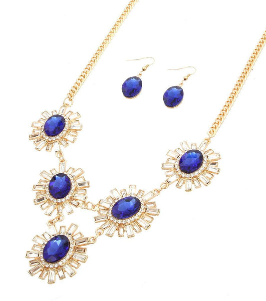 Blossom in Style: Floral Necklace & Earring Set - Buy Now!