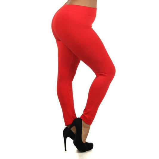Bold and Beautiful: Rock Plus Size Red Leggings for Confident Style!
