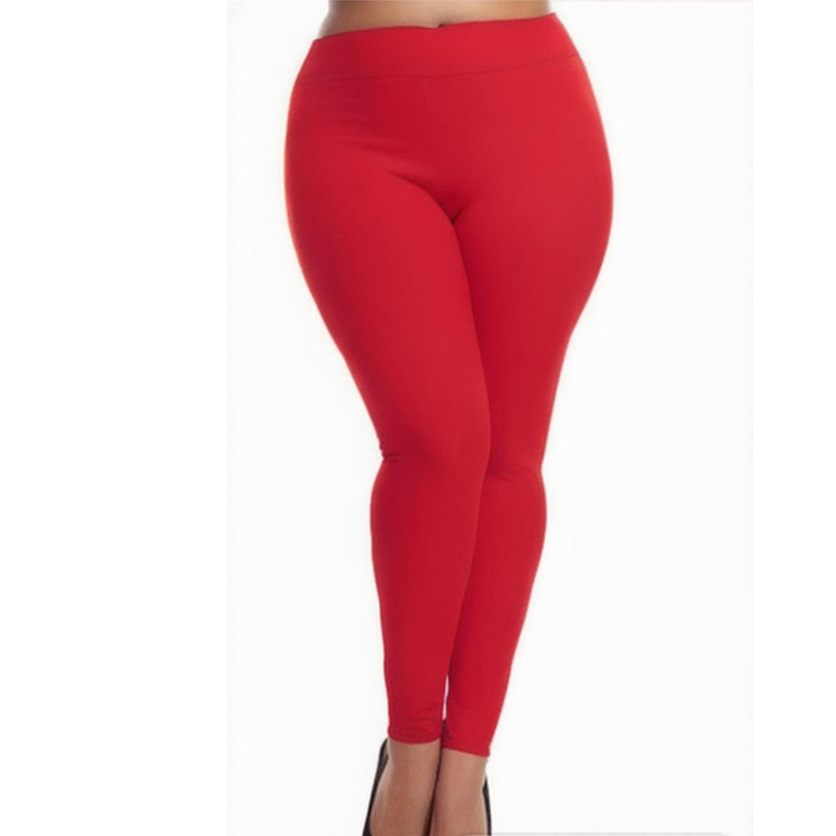 Bold and Beautiful: Rock Plus Size Red Leggings for Confident
