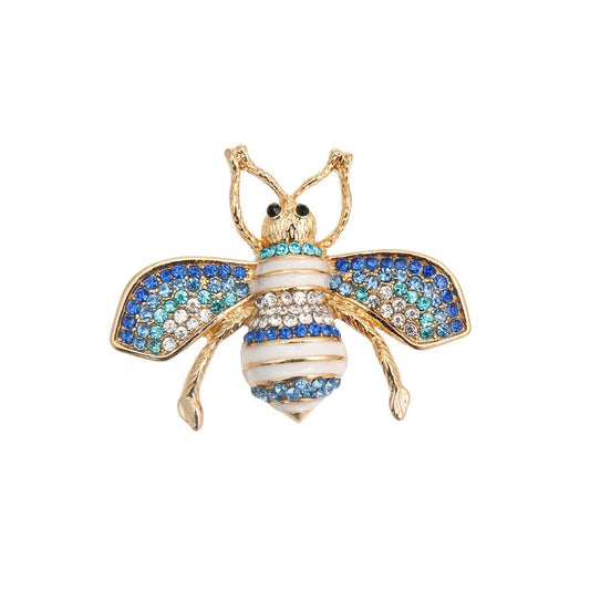 Buzz with Style: Blue Bee Brooch and Lapel Pin - The Perfect Accessory!