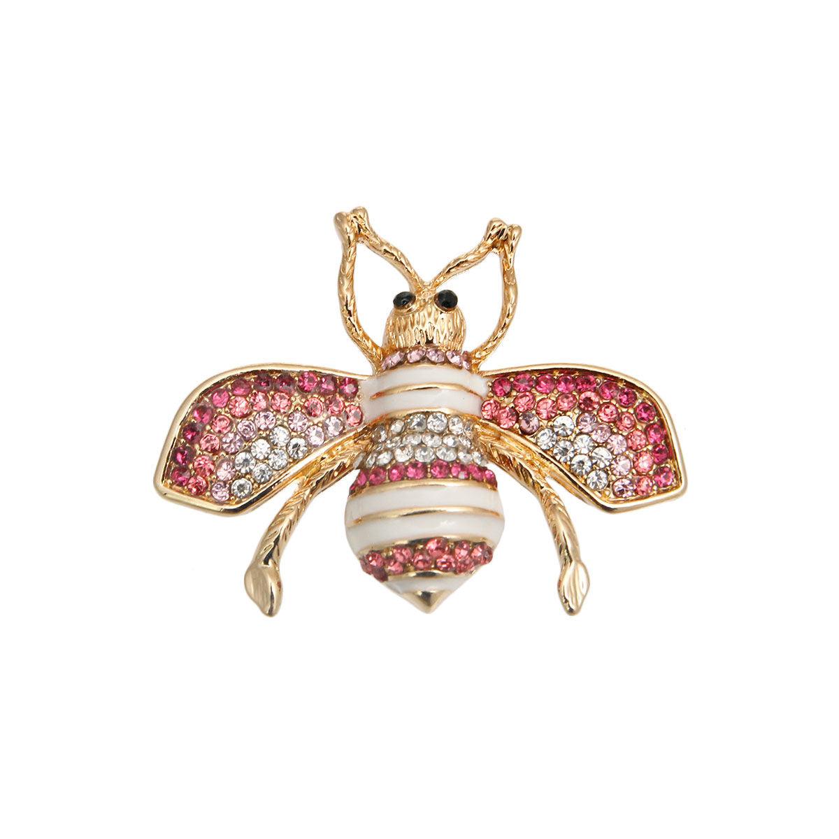 Buzz with Style: Pink Bee Brooch and Lapel Pin - The Perfect Accessory!