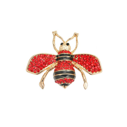 Buzz with Style: Red Bee Brooch and Lapel Pin - The Perfect Accessory!