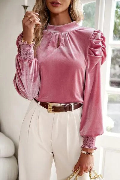 Chic Smocked Blouse with Puff Sleeves | Shop the Look Today