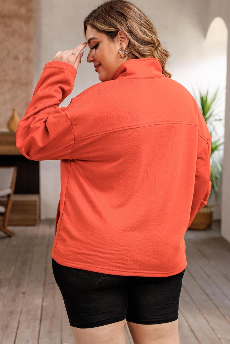 Comfortable Plus Size Orange Sweatshirt for Women - Shop Now