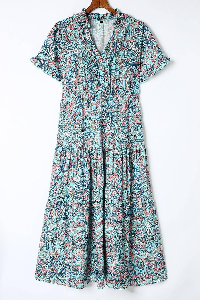 Comfy & Stylish Paisley Print Women's Maxi Dress - Shop Now