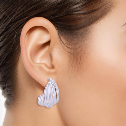 Dazzle All Day: White Gold Spiral Small Earrings, the Ultimate Fashion Jewelry Accessory