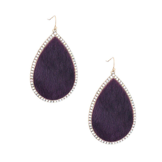Dazzling Drop: Get Noticed with Teardrop Purple Earrings