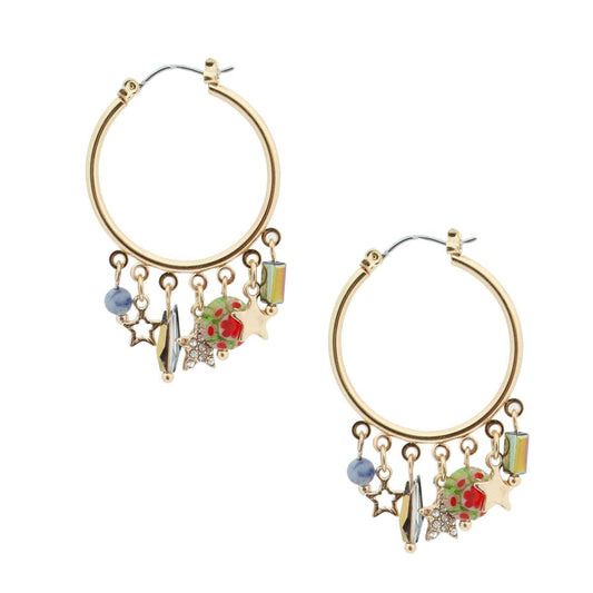 Dazzling Star Bead Dangle Earrings: Decorative Ear Candy