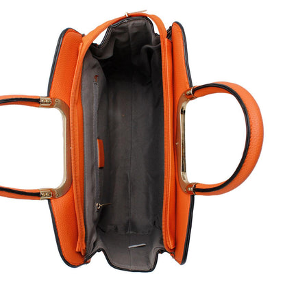 Effortlessly Chic: Orange Satchel Handbag to House your Essentials