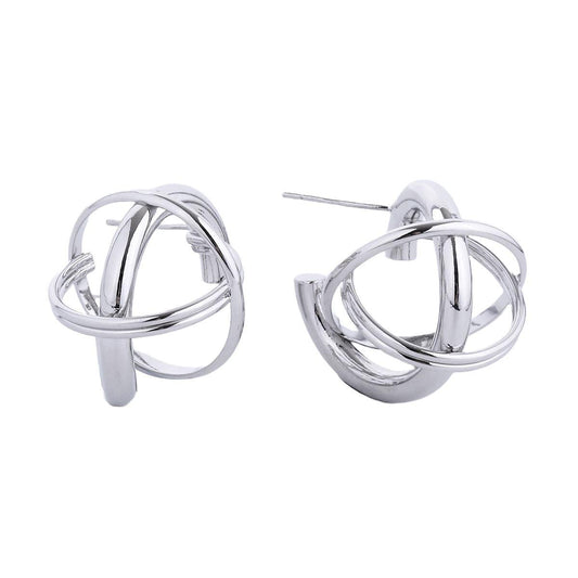 Elevate Your Look: Stud White Gold Small Open Ball Earrings