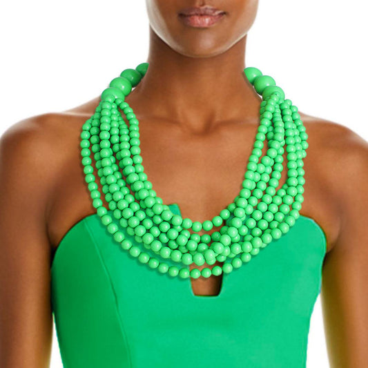 Elevate Your Look with Green Color Necklace & Earrings - Buy Now