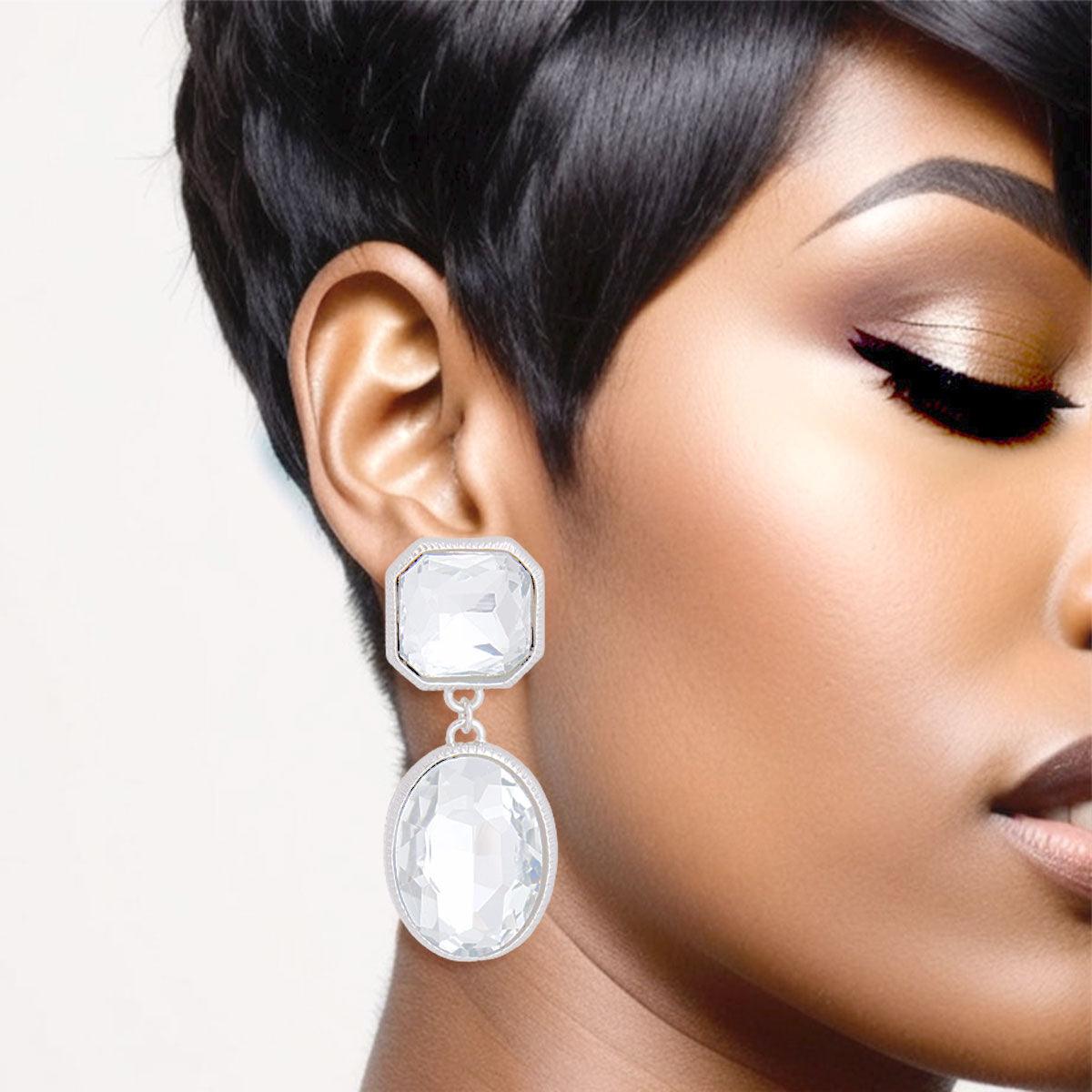 Elevate Your Style: Clear Drop Clip-On Earrings To Stand Out!