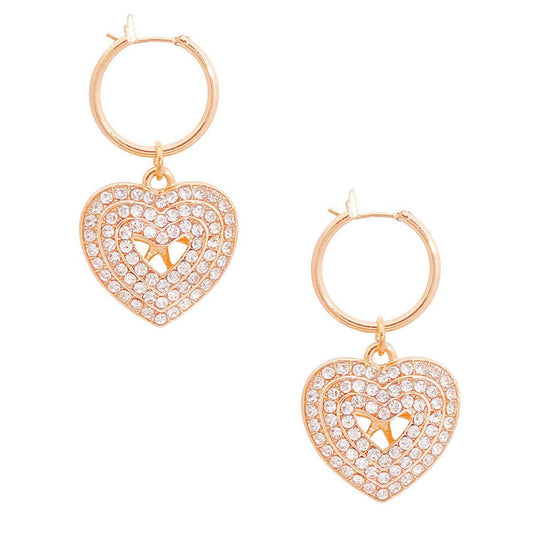 Elevate Your Style: Shop the Gold Concentric Heart Hoops Now!