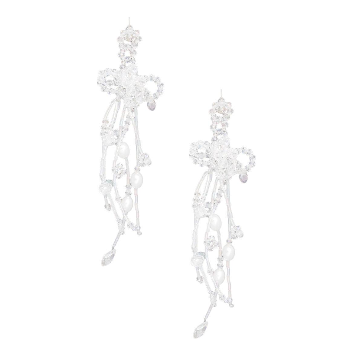 Embrace Pure Elegance with Stunning Long Tassel Purity Earrings