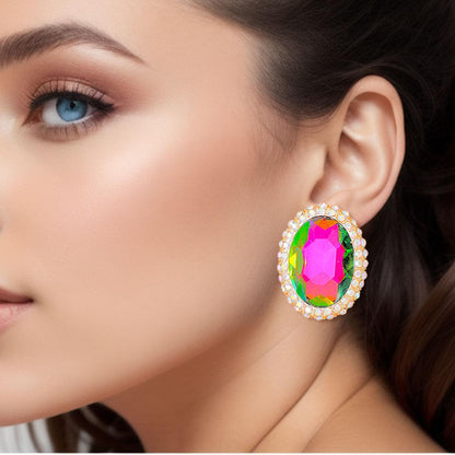 Everyday Luxury: Multicolor Gemstone Earrings: Fashion Jewelry
