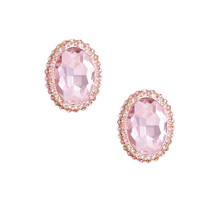Everyday Luxury: Pink Gemstone Earrings: Fashion Jewelry