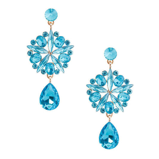Eye-Catching Blue Sparkle Earrings - Make a Statement