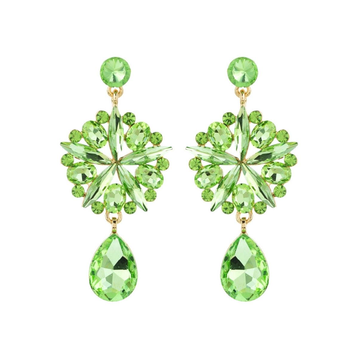 Eye-Catching Green Sparkle Earrings - Make a Statement