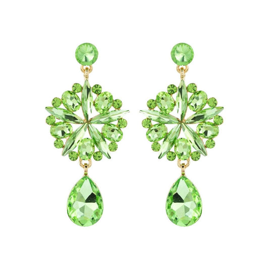 Eye-Catching Green Sparkle Earrings - Make a Statement