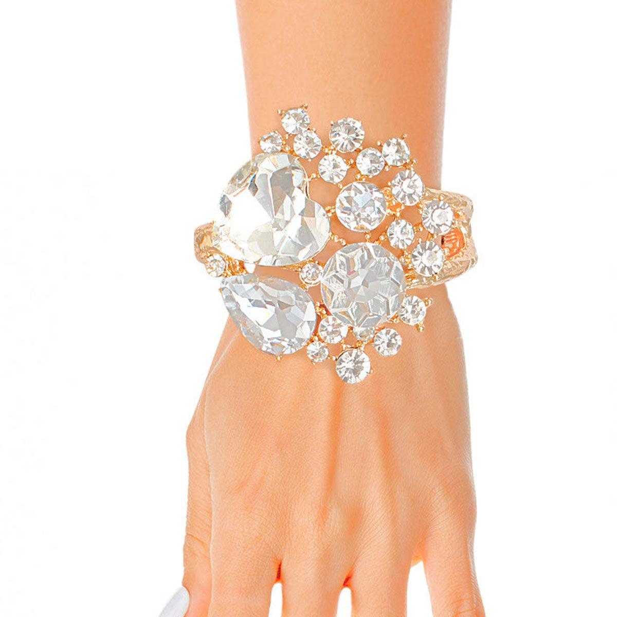 Fabulous Clear Bloom Cuff: Your Next Gold Bracelet Obsession