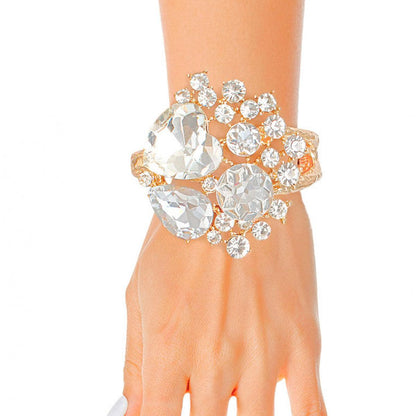 Fabulous Clear Bloom Cuff: Your Next Gold Bracelet Obsession