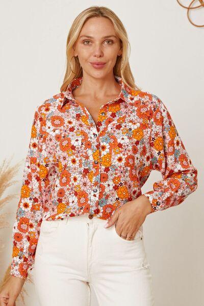 Floral Collared Shirt for Ladies: Colorful & Casual Style
