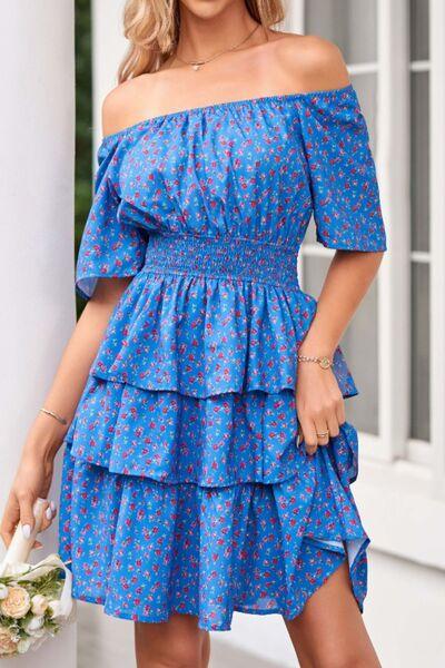Floral Smocked Short Sleeve Dress - Best Summer Styles