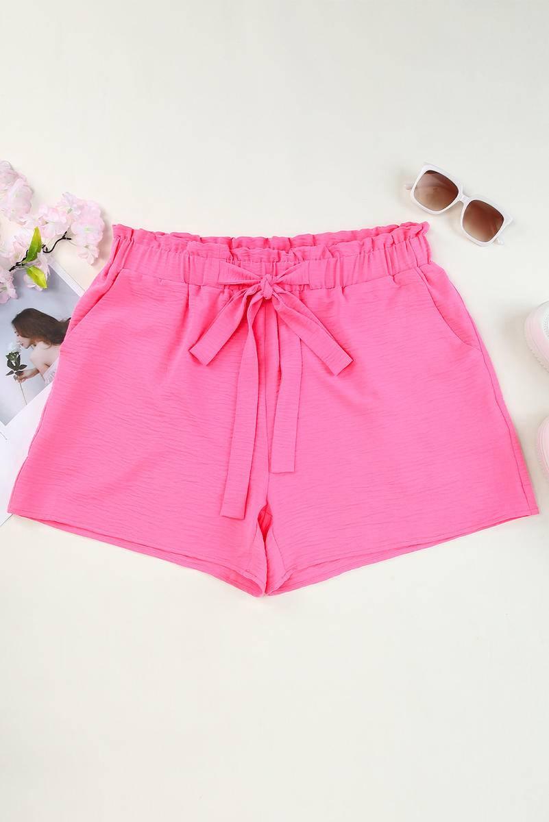 Get Comfy with Plus Size Paperbag Shorts - Shop Now!